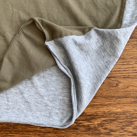 Men’s ASOS Olive Green and Gray two-tone Short Sleeve Cotton Tee Shirt - Picture 3 of 4